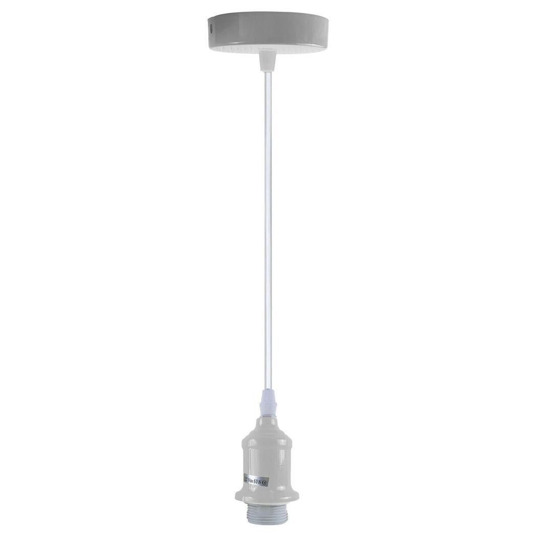 Industrial Pendant Light Fitting, lampshade addable E27 Lamp Holder Fitting Set with PVC Cable