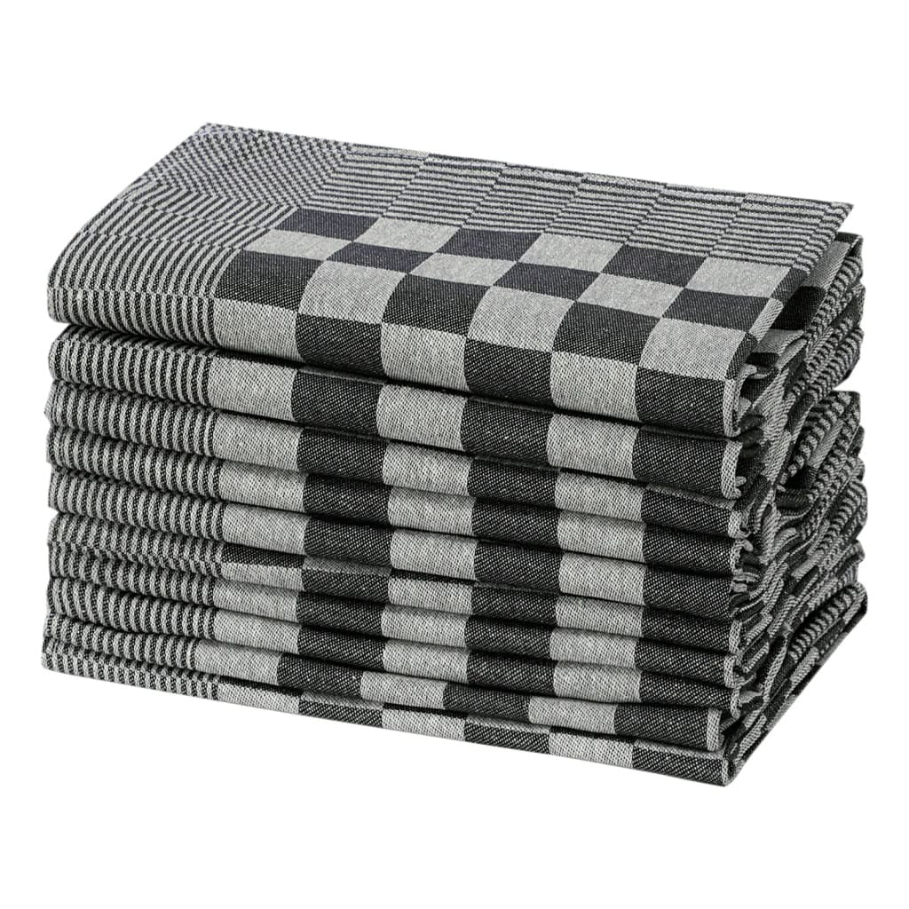 vidaXL Kitchen Towels 20 pcs Black and White 50x70 cm Cotton