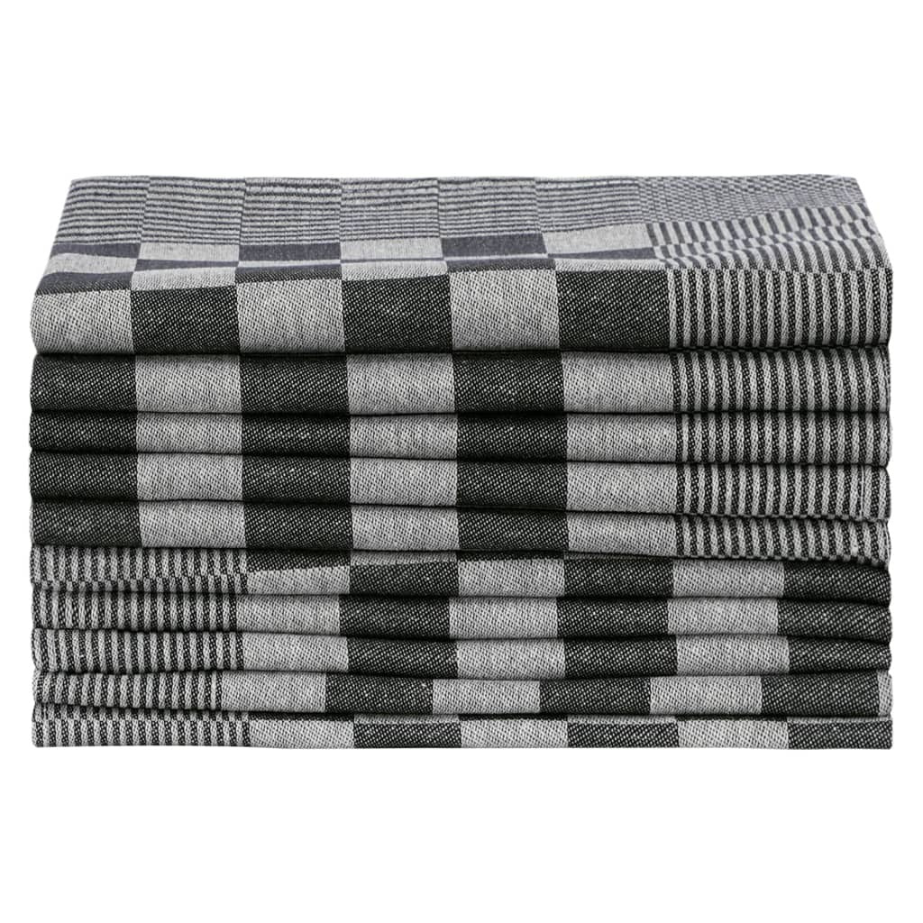 vidaXL Kitchen Towels 20 pcs Black and White 50x70 cm Cotton