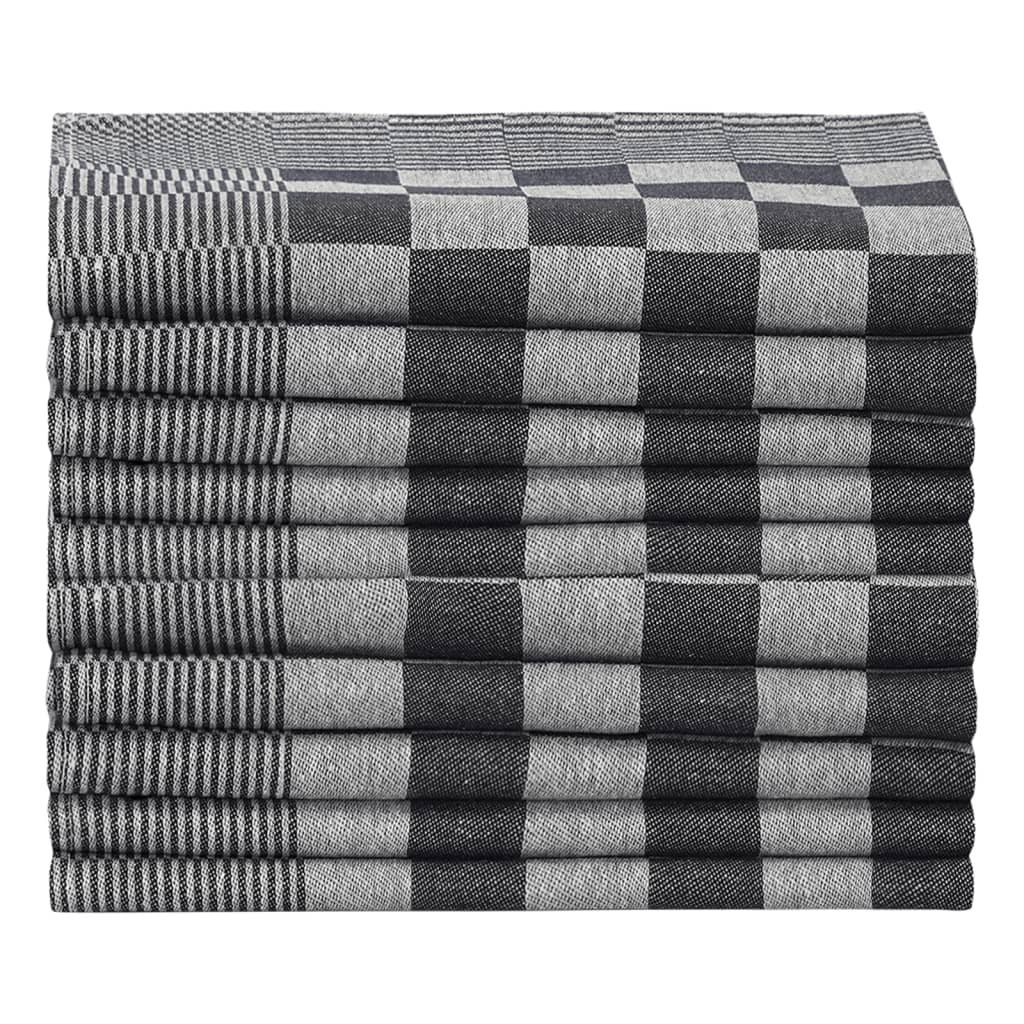 vidaXL Kitchen Towels 20 pcs Black and White 50x70 cm Cotton