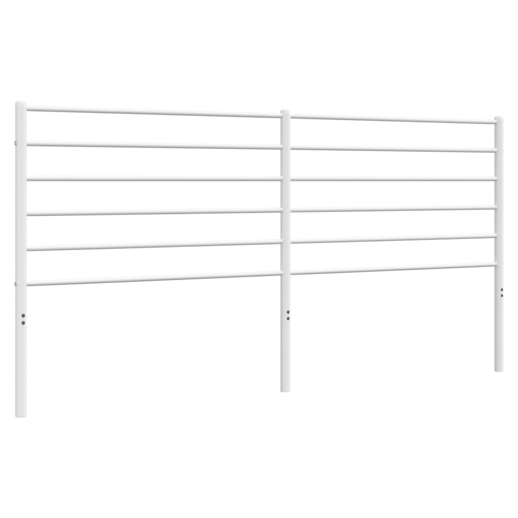 vidaXL Metal Headboard White 180 cm