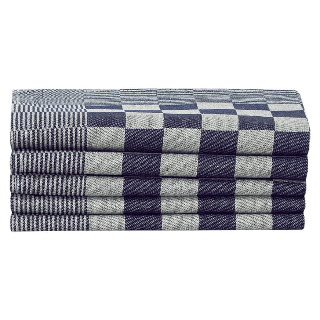 vidaXL 20 Piece Towel Set Blue and White Cotton