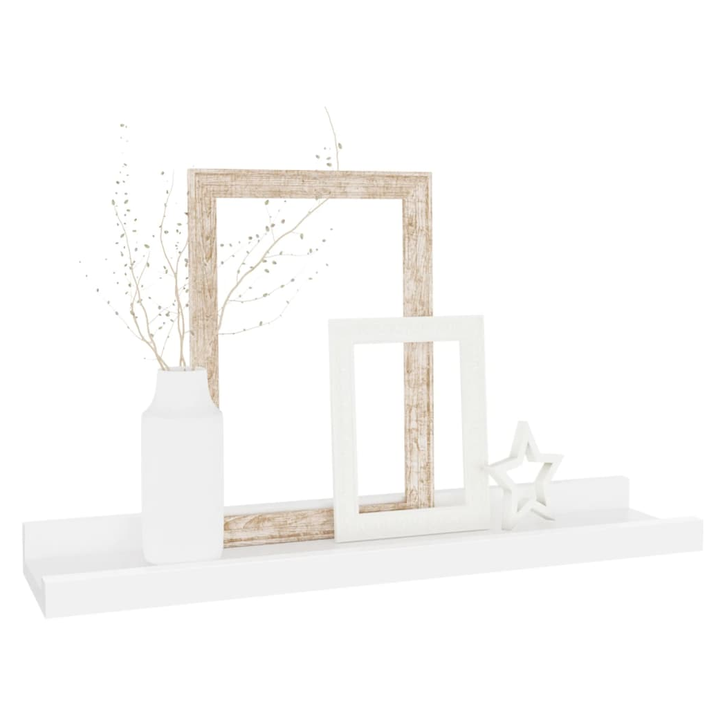 vidaXL Wall Shelves 4 pcs White 40x9x3 cm