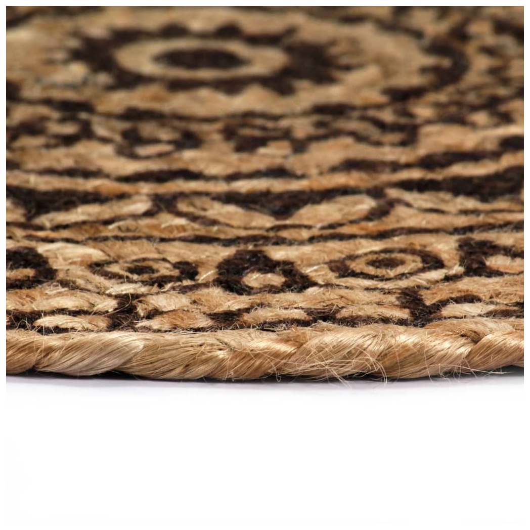 vidaXL Placemats 4 pcs Dark Brown 38 cm Round Jute