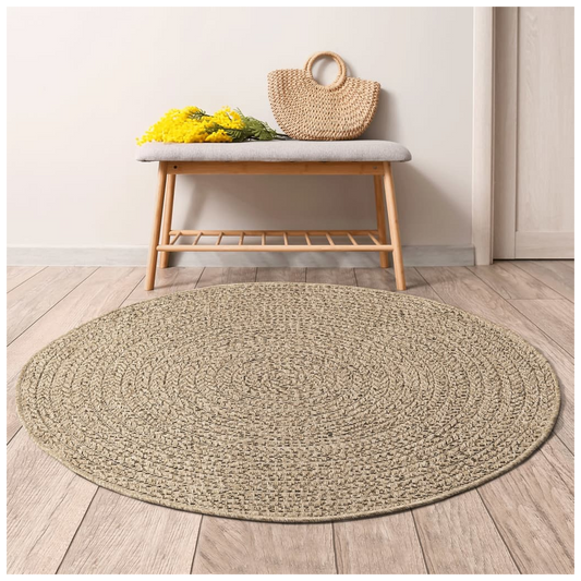 vidaXL Rug 90 cm Jute Look Indoor and Outdoor