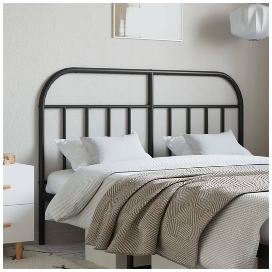 vidaXL Metal Headboard Black 140 cm