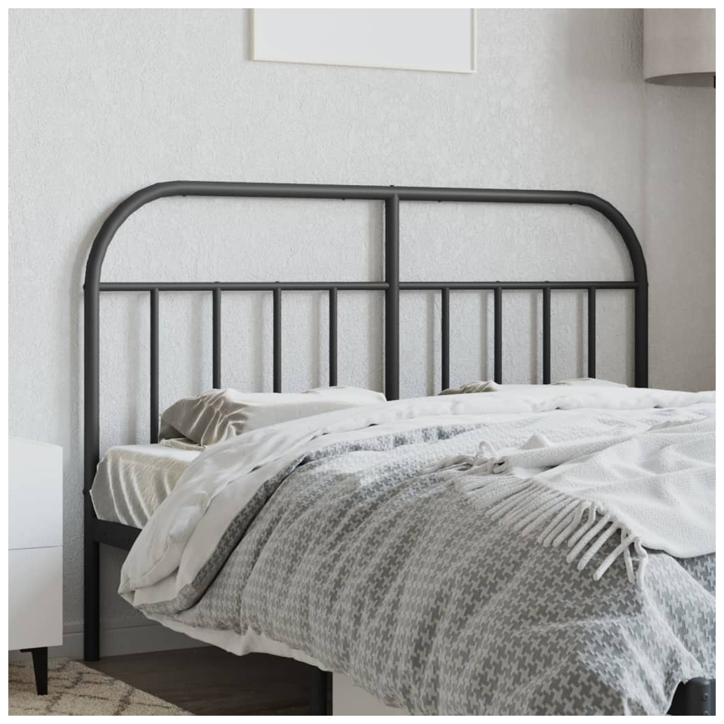 vidaXL Metal Headboard Black 140 cm