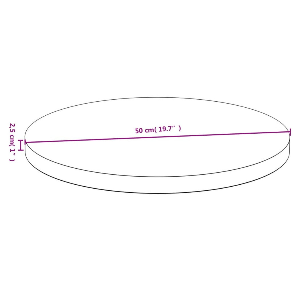 vidaXL Table Top 50x2.5 cm Bamboo