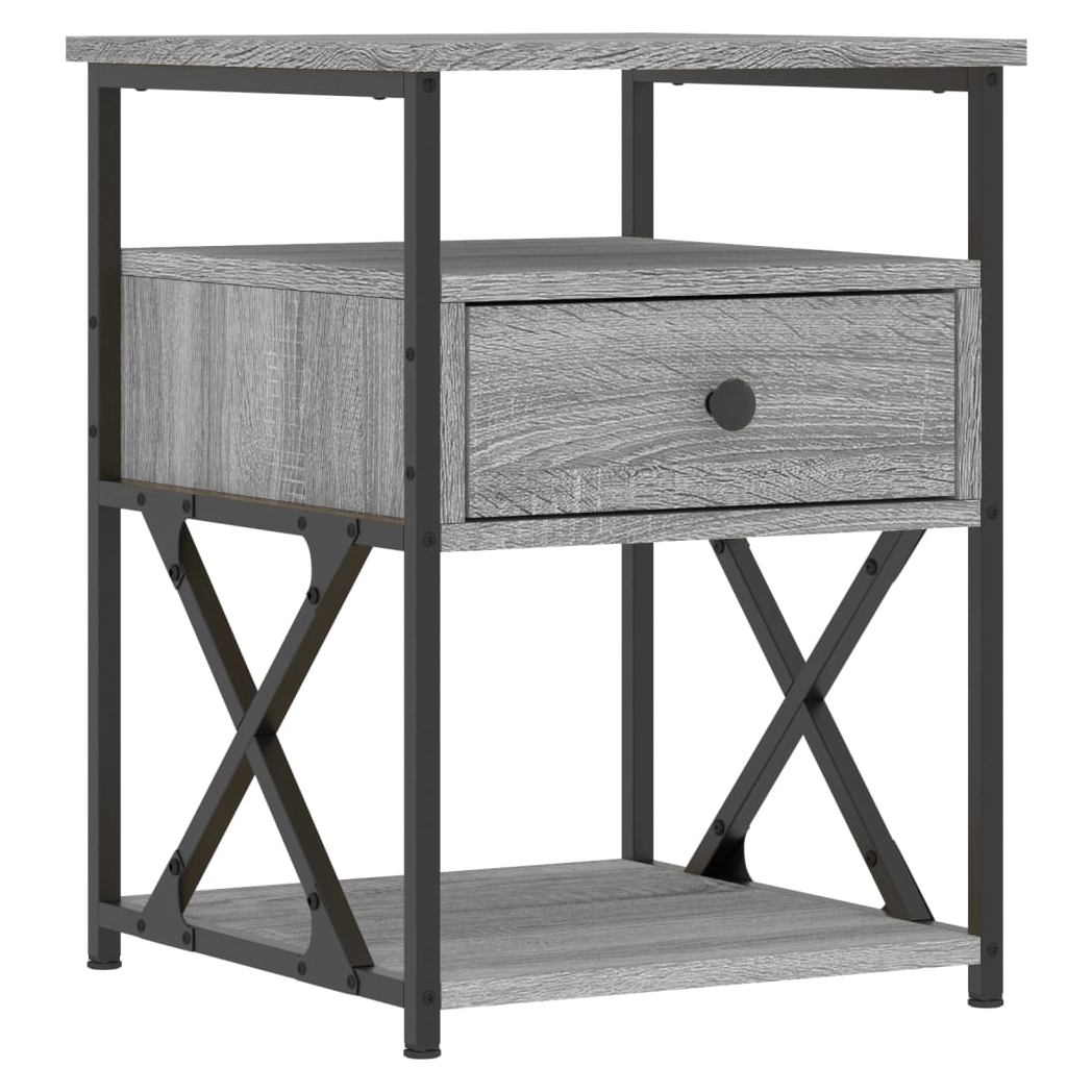 vidaXL Bedside Cabinet Grey Sonoma 40x42x55 cm Engineered Wood