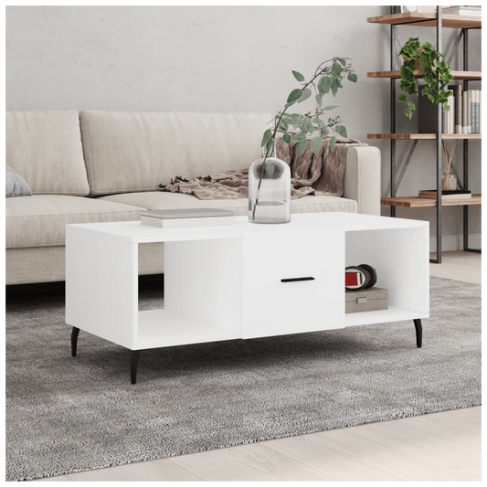 vidaXL Coffee Table White 102x50x40 cm Engineered Wood