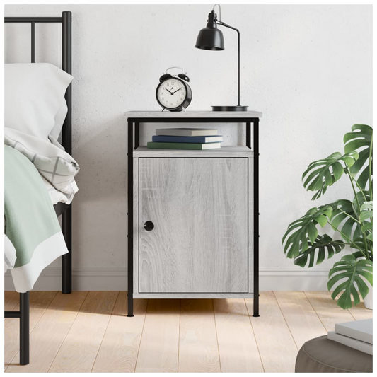 vidaXL Bedside Cabinet Grey Sonoma 40x42x60 cm Engineered Wood