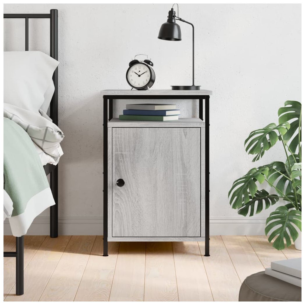 vidaXL Bedside Cabinet Grey Sonoma 40x42x60 cm Engineered Wood