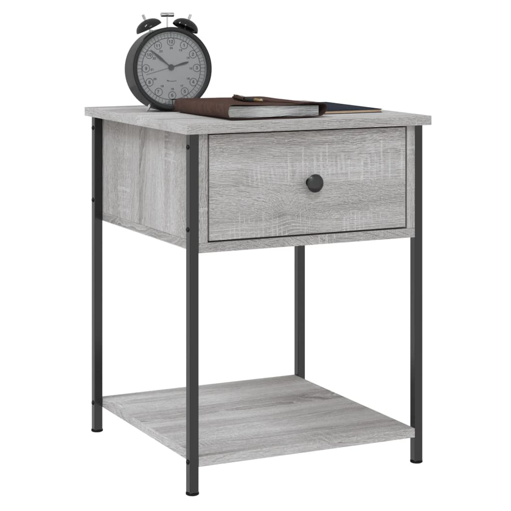 vidaXL Bedside Table Grey Sonoma 44x45x58 cm Engineered Wood