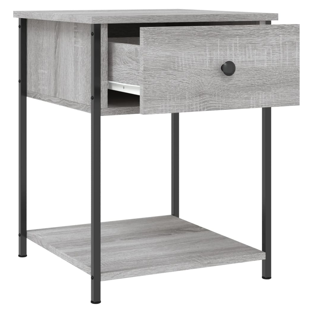 vidaXL Bedside Table Grey Sonoma 44x45x58 cm Engineered Wood