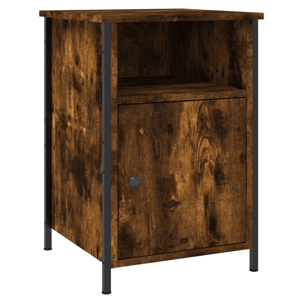 vidaXL Bedside Cabinet Smoked Oak 40x42x60 cm Engineered Wood