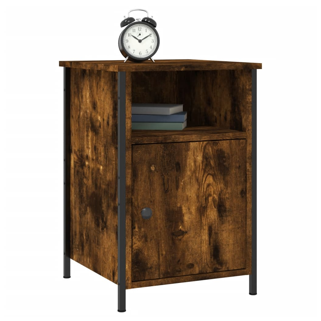 vidaXL Bedside Cabinet Smoked Oak 40x42x60 cm Engineered Wood