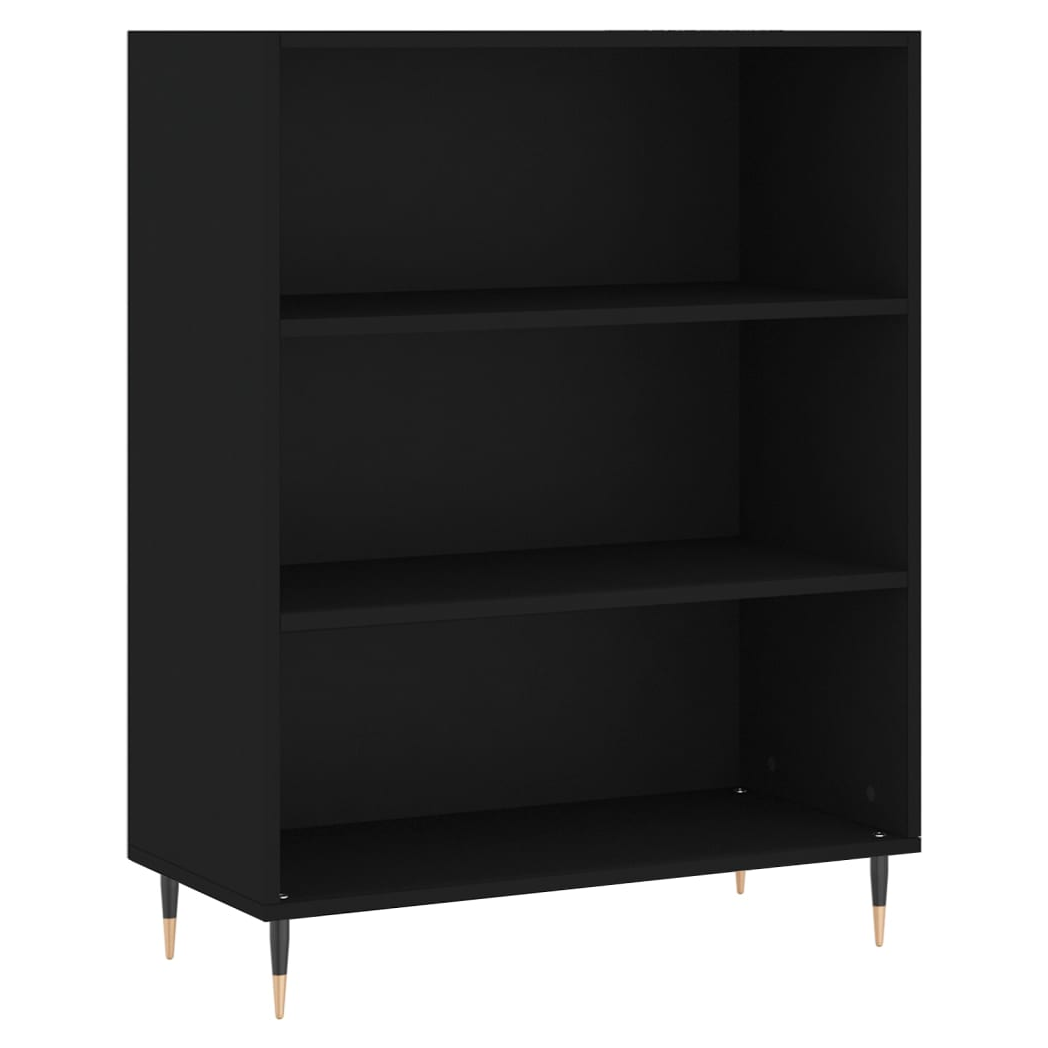 vidaXL Bookcase Black 69.5x32.5x90 cm Engineered Wood