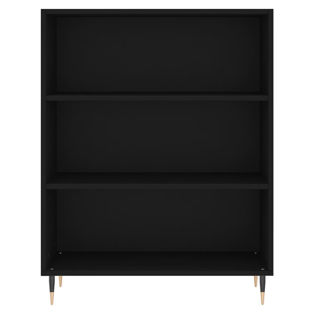 vidaXL Bookcase Black 69.5x32.5x90 cm Engineered Wood