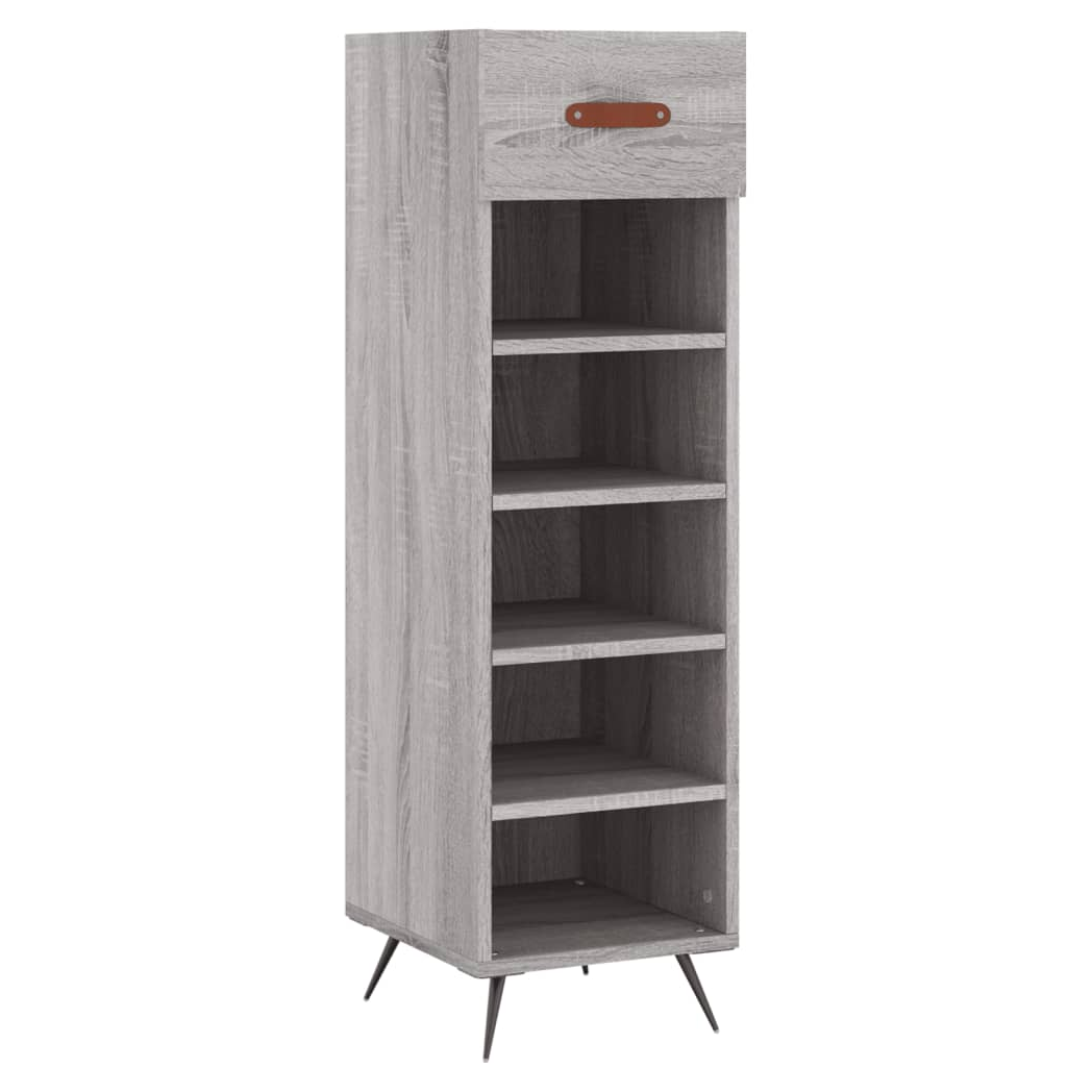 vidaXL Shoe Cabinet Grey Sonoma 30x35x105 cm Engineered Wood