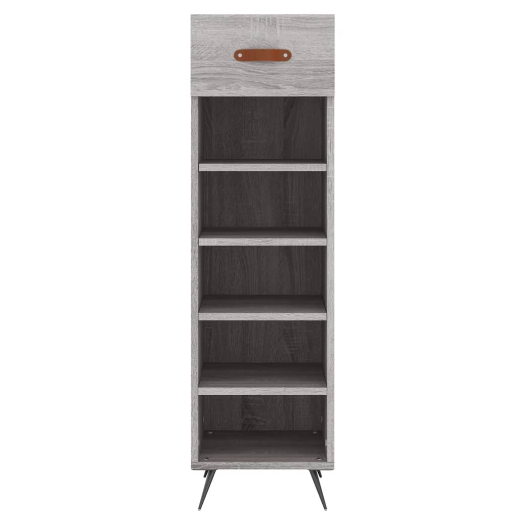 vidaXL Shoe Cabinet Grey Sonoma 30x35x105 cm Engineered Wood