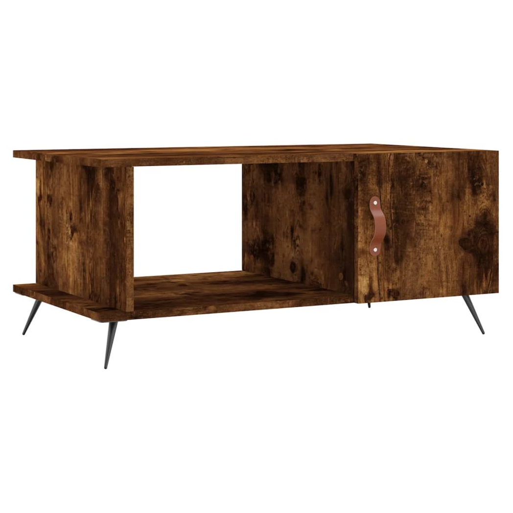 vidaXL Coffee Table Smoked Oak 90x50x40 cm Engineered Wood