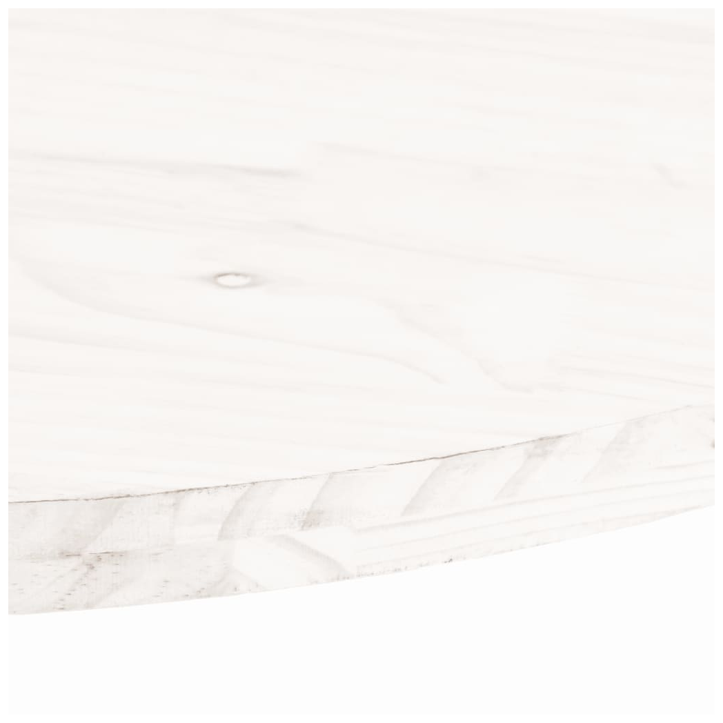 vidaXL Table Top White 90x45x2.5 cm Solid Wood Pine Oval