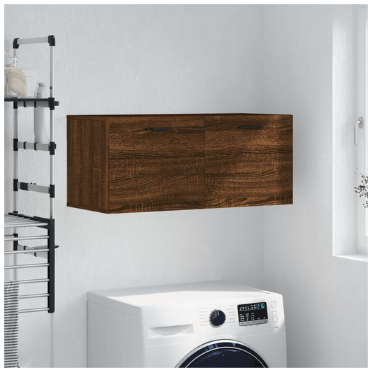 vidaXL Wall Cabinet Brown Oak 80x36.5x35 cm Engineered Wood