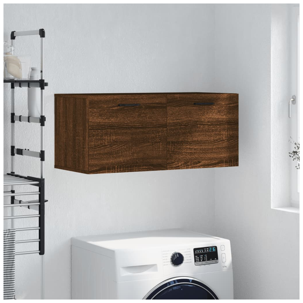 vidaXL Wall Cabinet Brown Oak 80x36.5x35 cm Engineered Wood