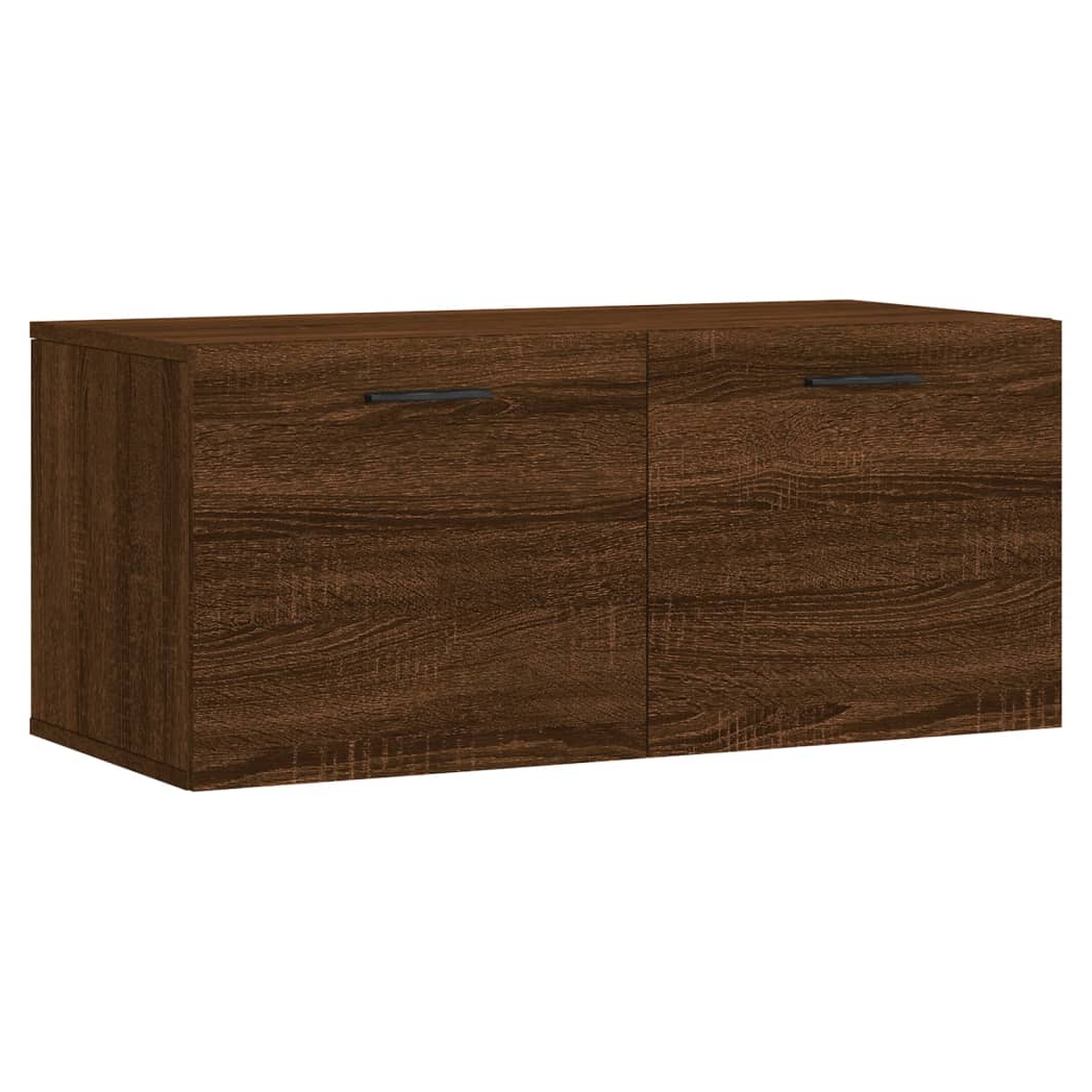 vidaXL Wall Cabinet Brown Oak 80x36.5x35 cm Engineered Wood