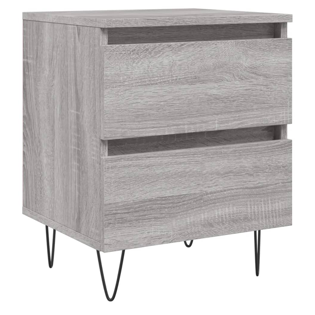 vidaXL Bedside Cabinet Grey Sonoma 40x35x50 cm Engineered Wood