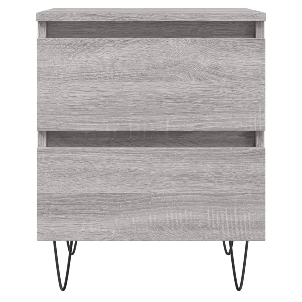 vidaXL Bedside Cabinet Grey Sonoma 40x35x50 cm Engineered Wood