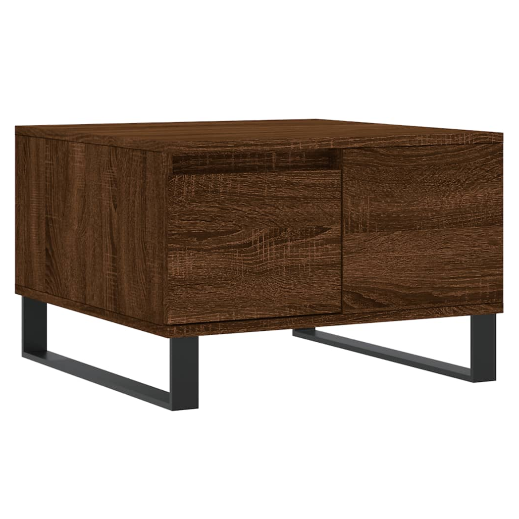 vidaXL Coffee Table Brown Oak 55x55x36.5 cm Engineered Wood