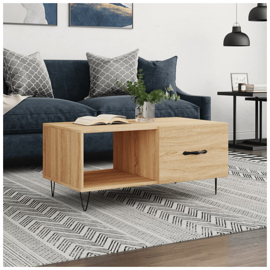 vidaXL Coffee Table Sonoma Oak 90x50x40 cm Engineered Wood