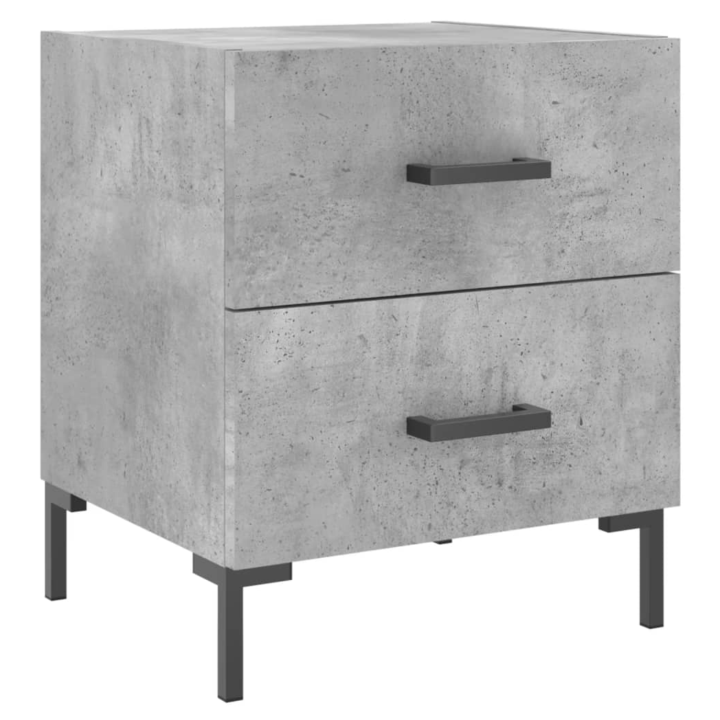 vidaXL Bedside Cabinet Concrete Grey 40x35x47.5 cm Engineered Wood