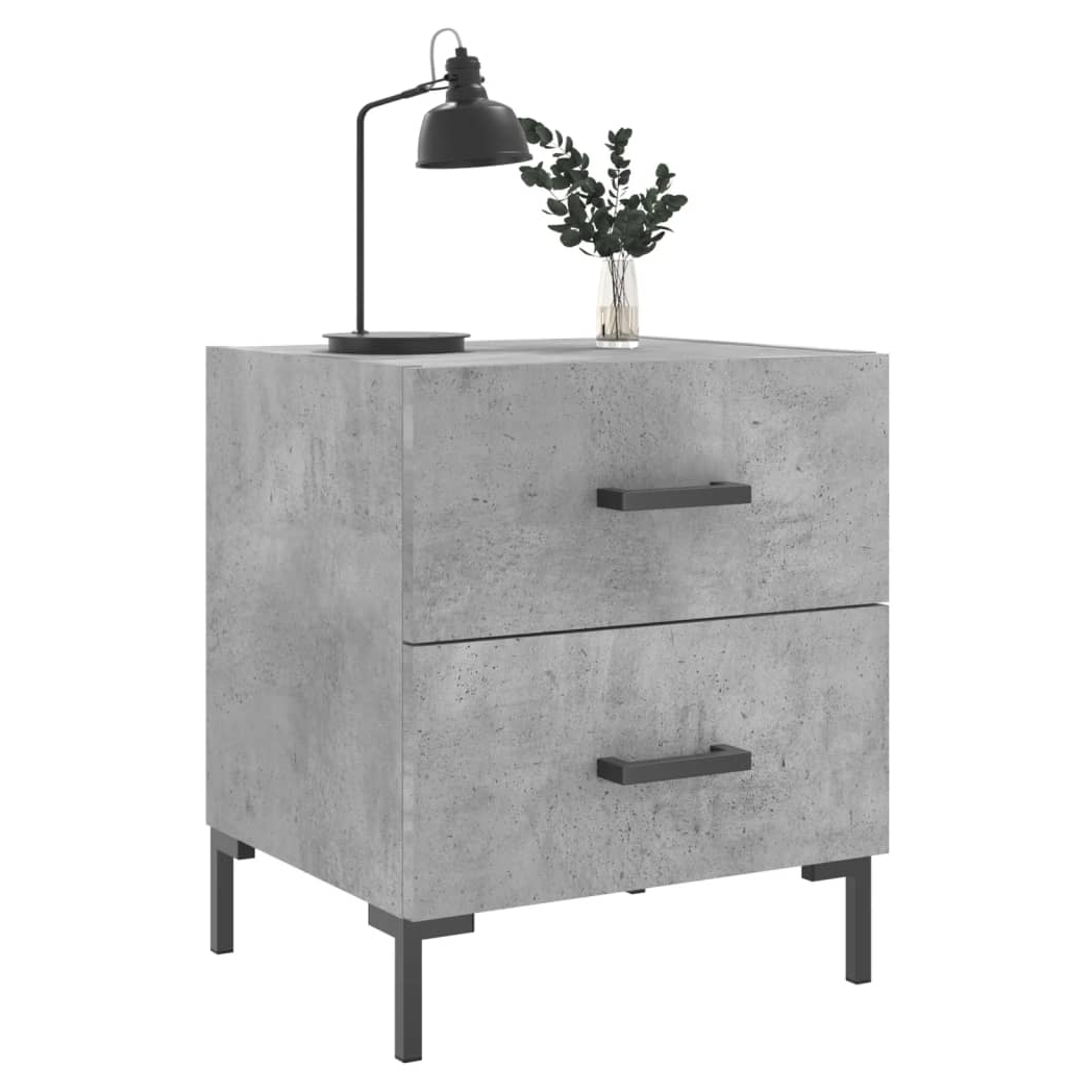 vidaXL Bedside Cabinet Concrete Grey 40x35x47.5 cm Engineered Wood