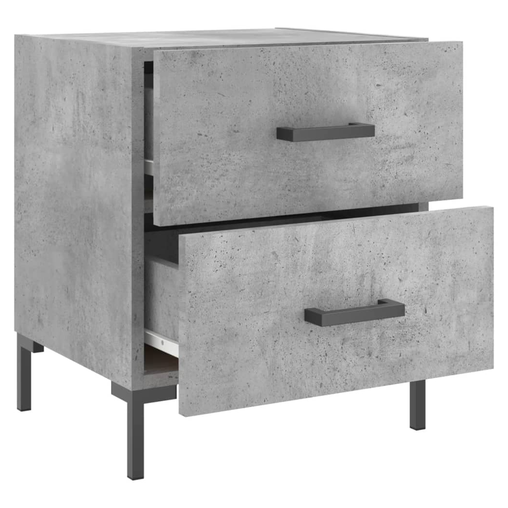 vidaXL Bedside Cabinet Concrete Grey 40x35x47.5 cm Engineered Wood