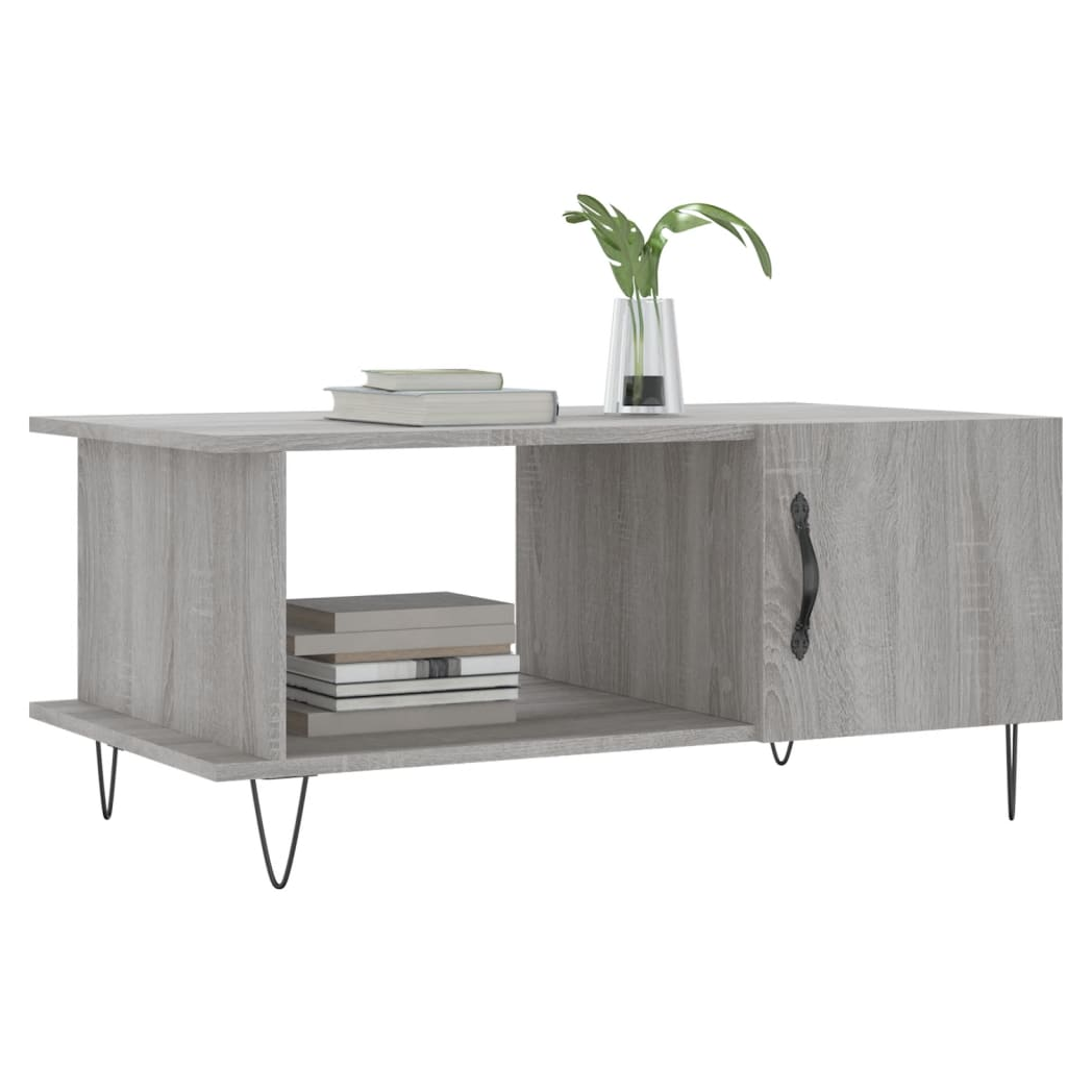 vidaXL Coffee Table Grey Sonoma 90x50x40 cm Engineered Wood