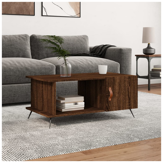 vidaXL Coffee Table Brown Oak 90x50x40 cm Engineered Wood