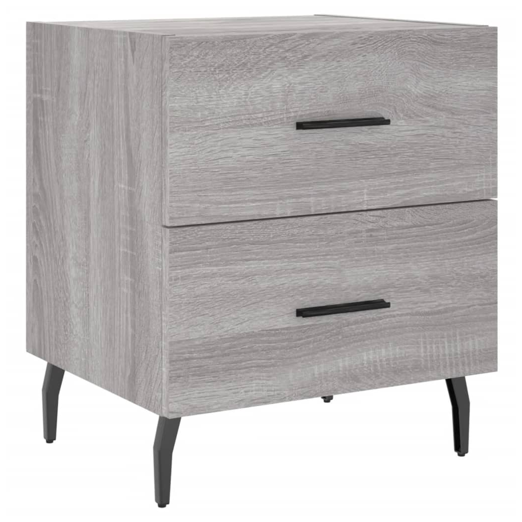 vidaXL Bedside Cabinet Grey Sonoma 40x35x47.5 cm Engineered Wood