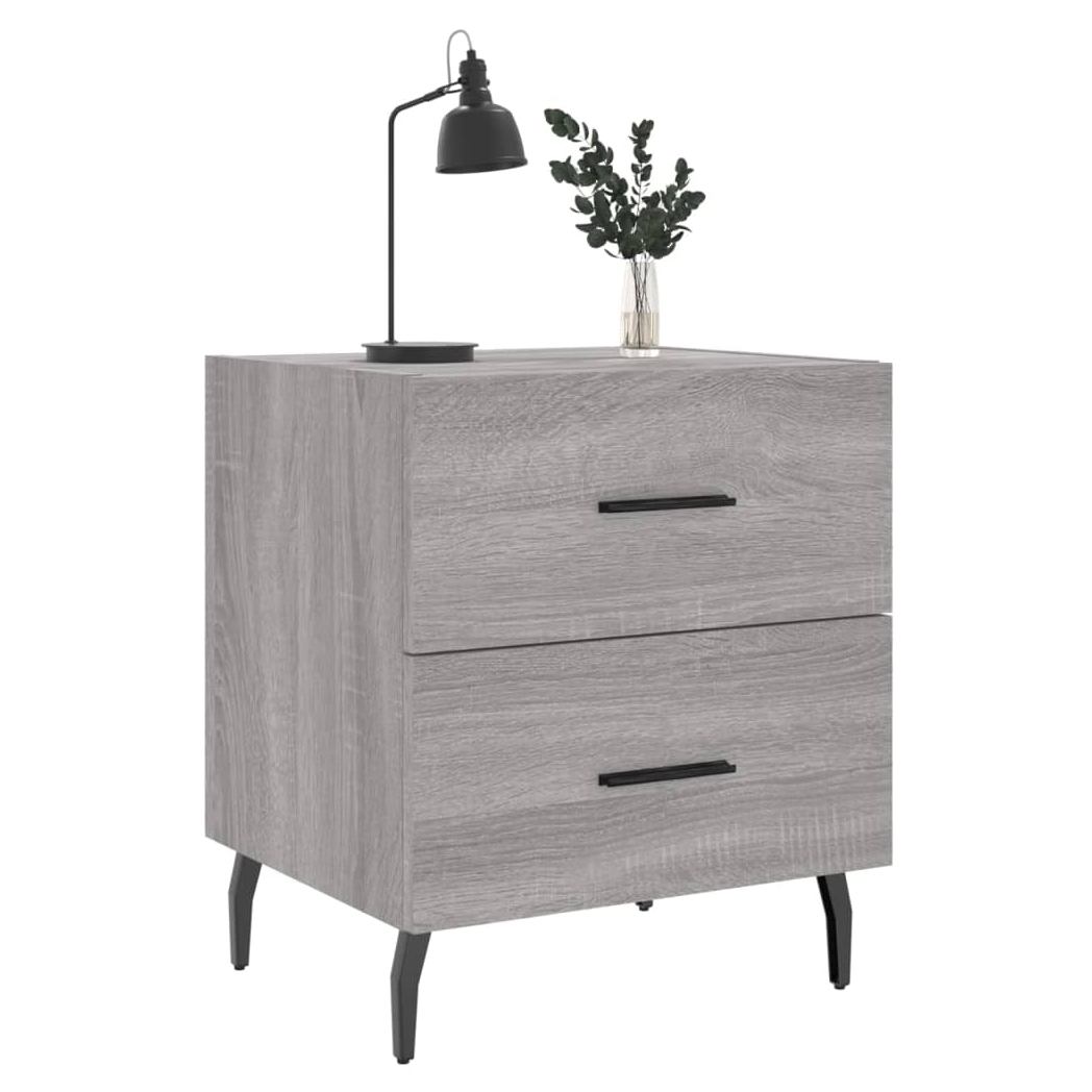 vidaXL Bedside Cabinet Grey Sonoma 40x35x47.5 cm Engineered Wood