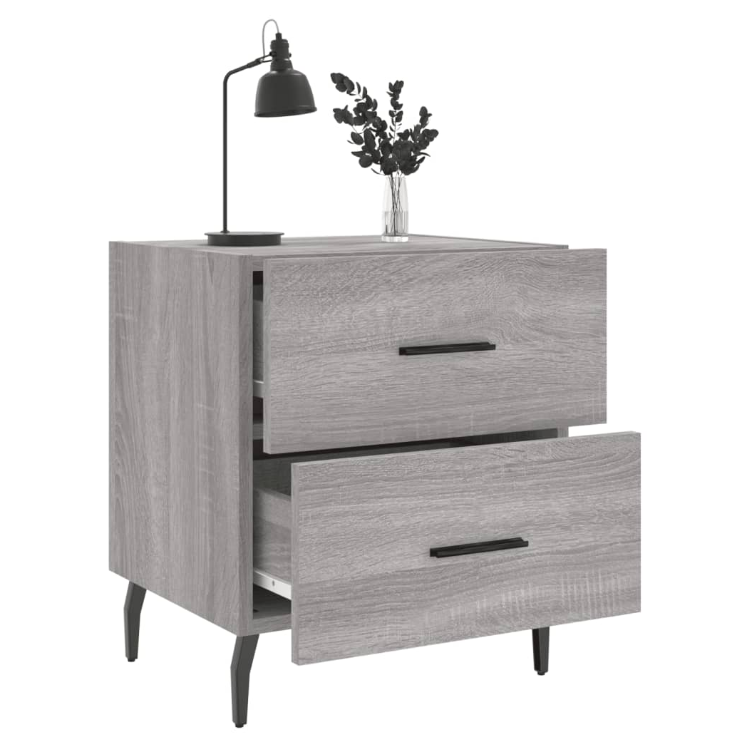 vidaXL Bedside Cabinet Grey Sonoma 40x35x47.5 cm Engineered Wood