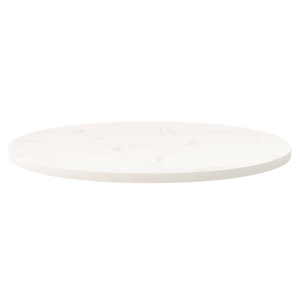 vidaXL Table Top White 80x40x2.5 cm Solid Wood Pine Oval