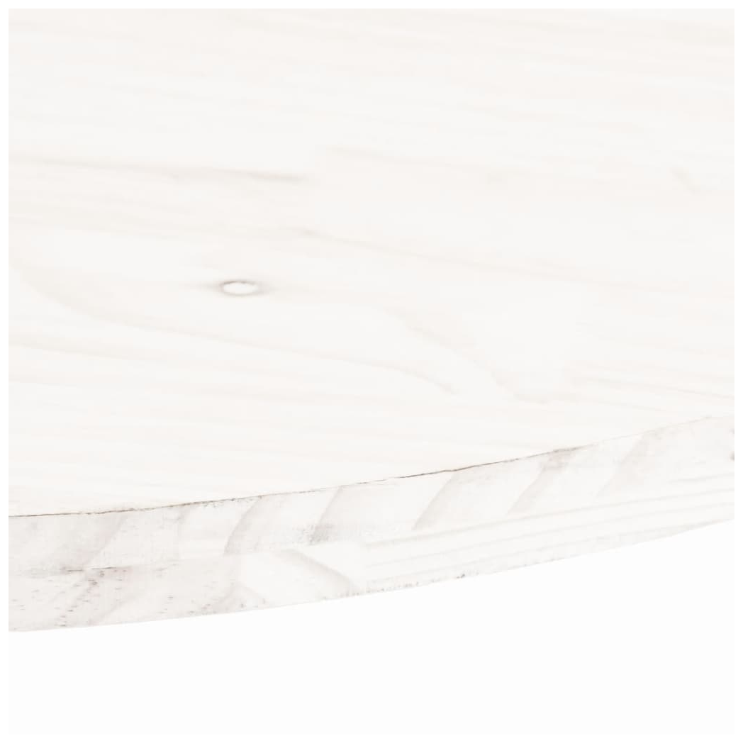 vidaXL Table Top White 80x40x2.5 cm Solid Wood Pine Oval