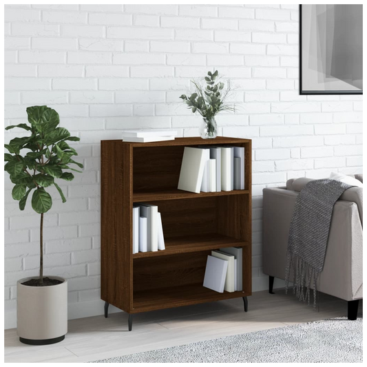 vidaxL Shelf Cabinet Brown Oak 69.5x32.5x90 cm Engineered Wood