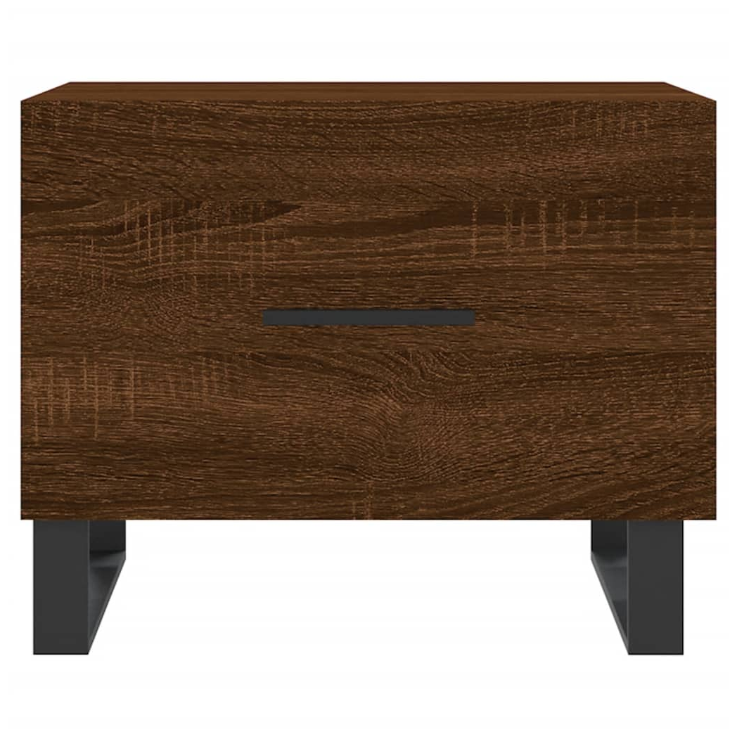 vidaXL Coffee Table Brown Oak 50x50x40 cm Engineered Wood