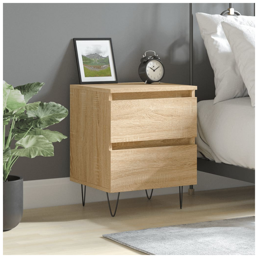 vidaXL Bedside Cabinet Sonoma Oak 40x35x50 cm Engineered Wood