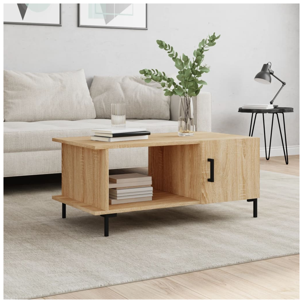 vidaXL Coffee Table Sonoma Oak 90x50x40 cm Engineered Wood