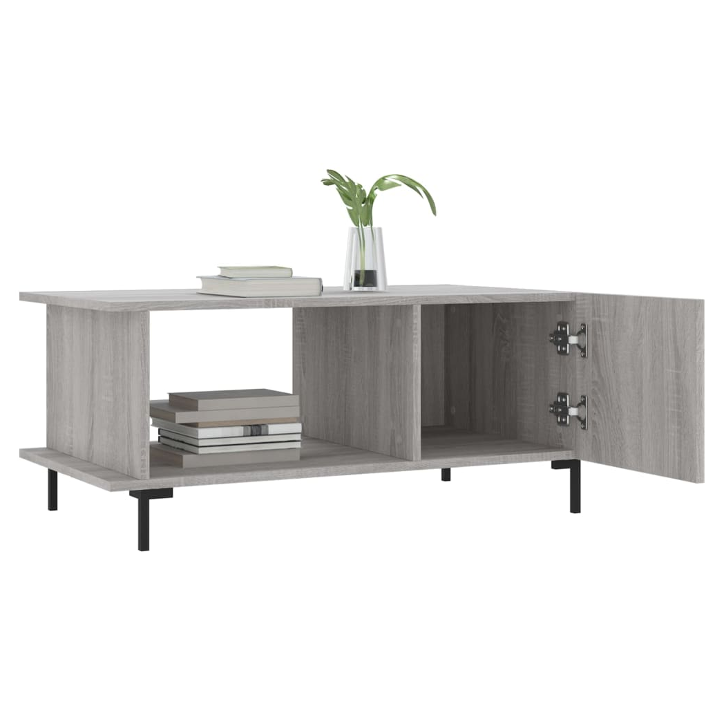 vidaXL Coffee Table Grey Sonoma 90x50x40 cm Engineered Wood