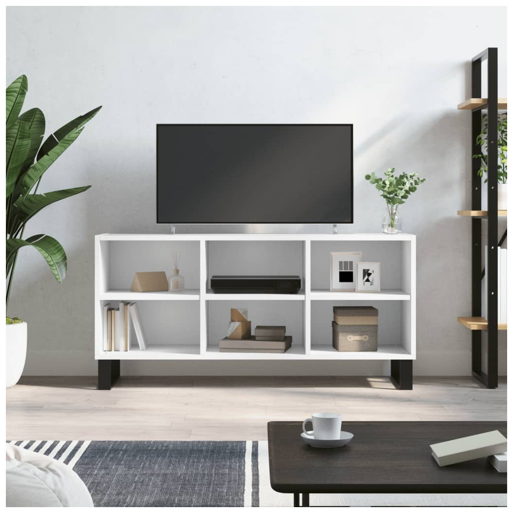 vidaXL TV Cabinet White 103.5x30x50 cm Engineered Wood