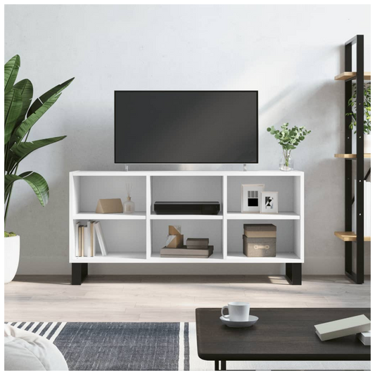 vidaXL TV Cabinet White 103.5x30x50 cm Engineered Wood